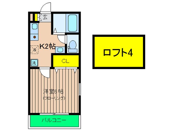 上星川駅 徒歩15分 2階の物件間取画像